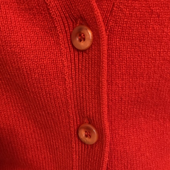- gorgeous Pringle Cardinal Red Cashmere Cardigan M - Picture 5 of 7